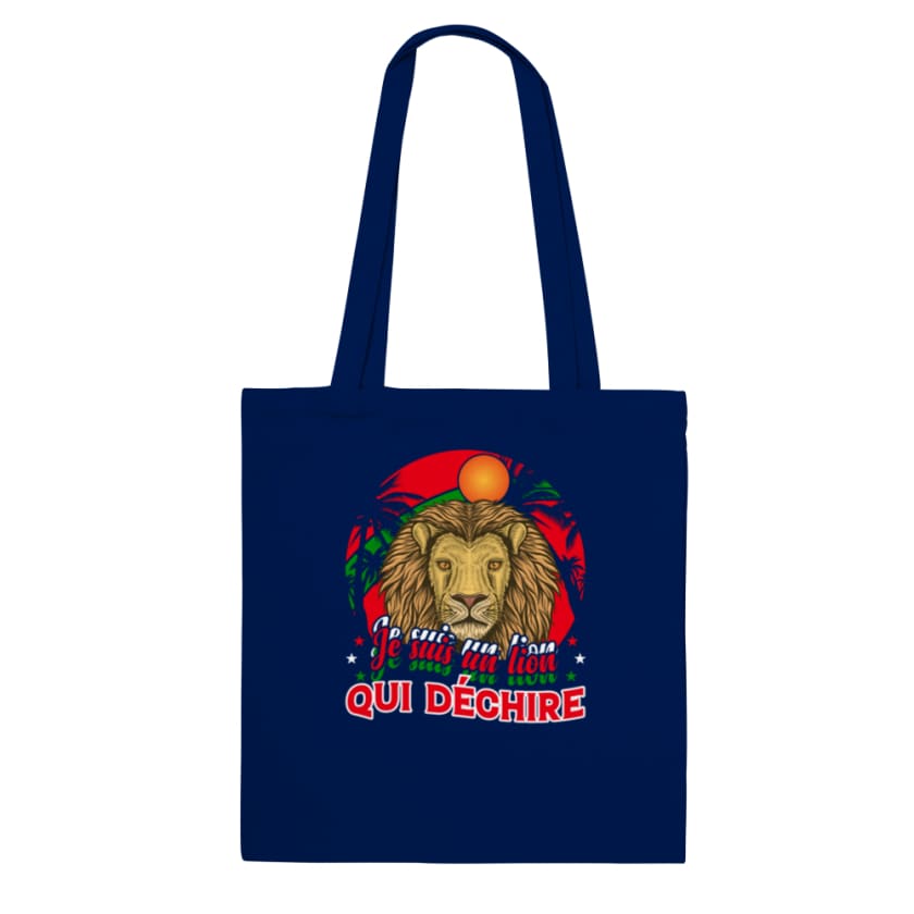 Tote Bag je suis un lion qui déchire - Navy - Print Material