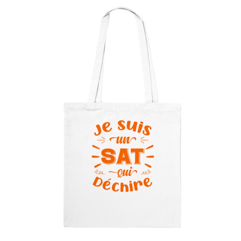 Tote Bag je suis un sat qui déchire - White - Print Material