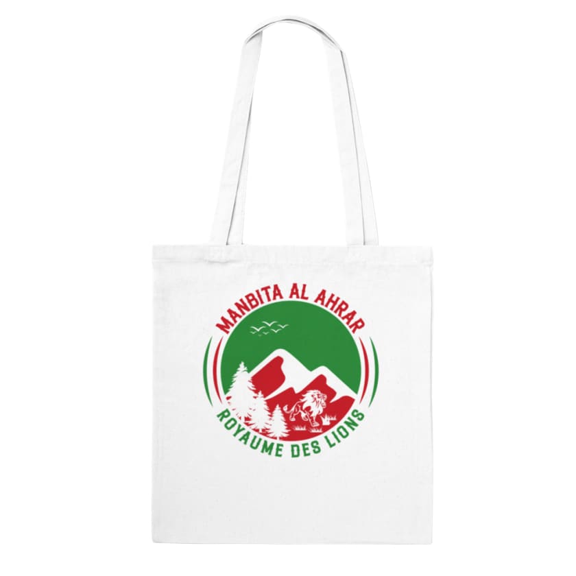 Tote Bag manbita Al Ahrar royaume des lions - White - Print 