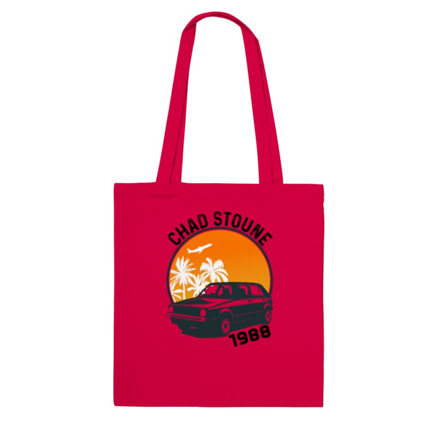 Tote Bag Maroc chad stoun golf 1988 - Red - Print Material