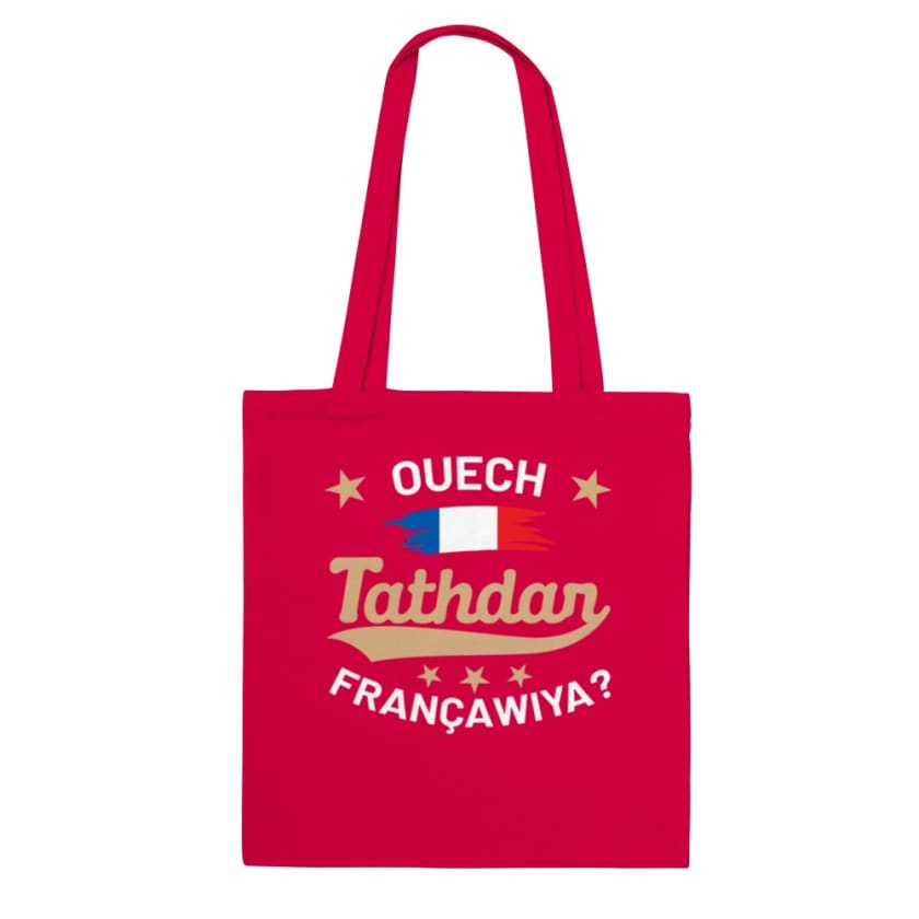 Tote Bag ouech tathdar Françawiya - Red - Print Material