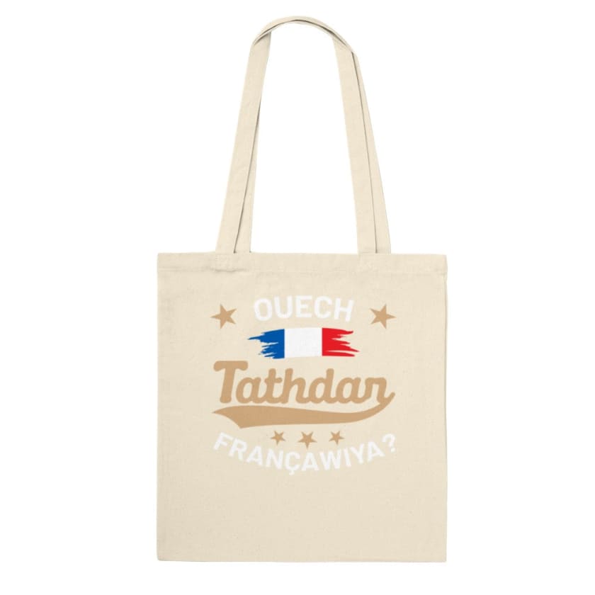 Tote Bag ouech tathdar Françawiya - Natural - Print Material