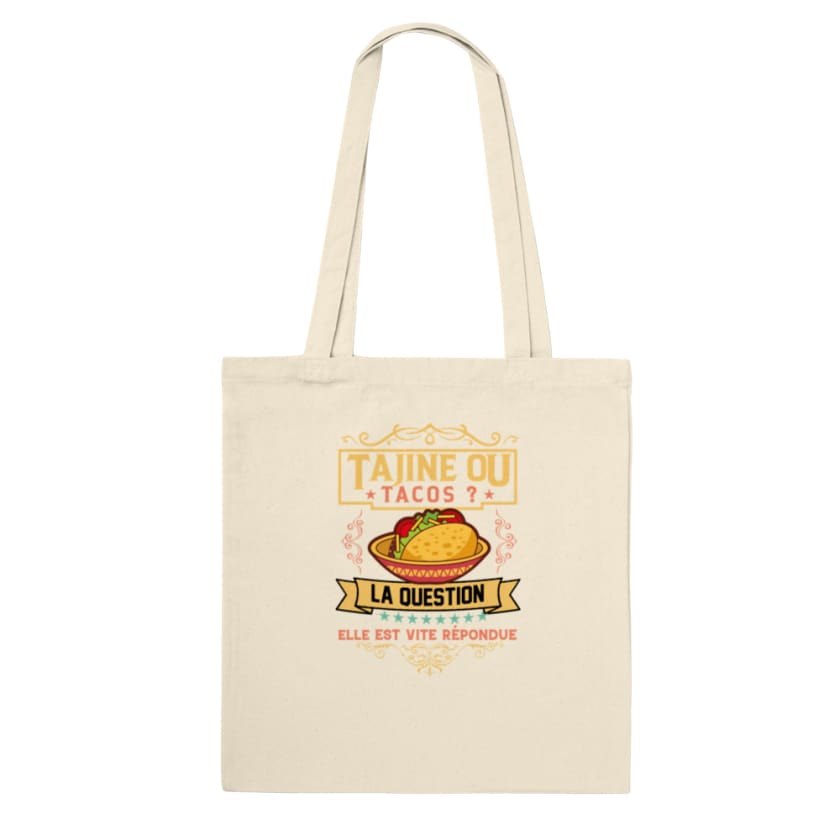 Tote Bag Tajine ou tacos - Natural - Print Material