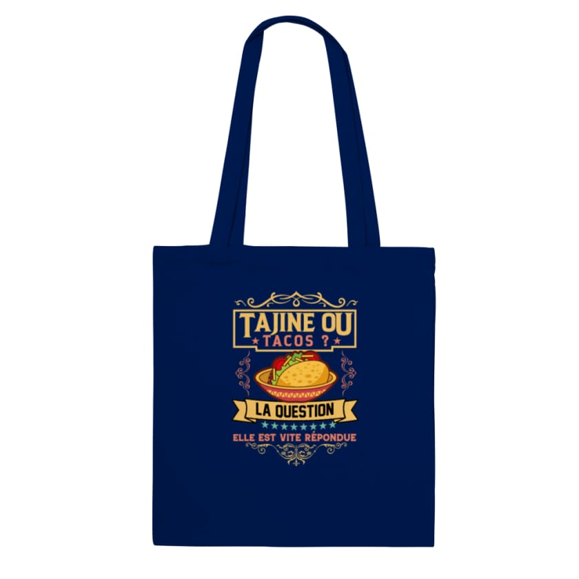 Tote Bag Tajine ou tacos - Navy - Print Material