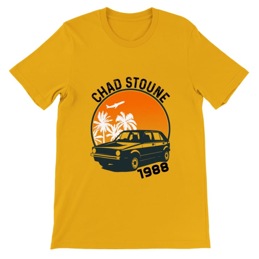 t shirt Maroc chad stoun golf 1988 - gold / S - Print 