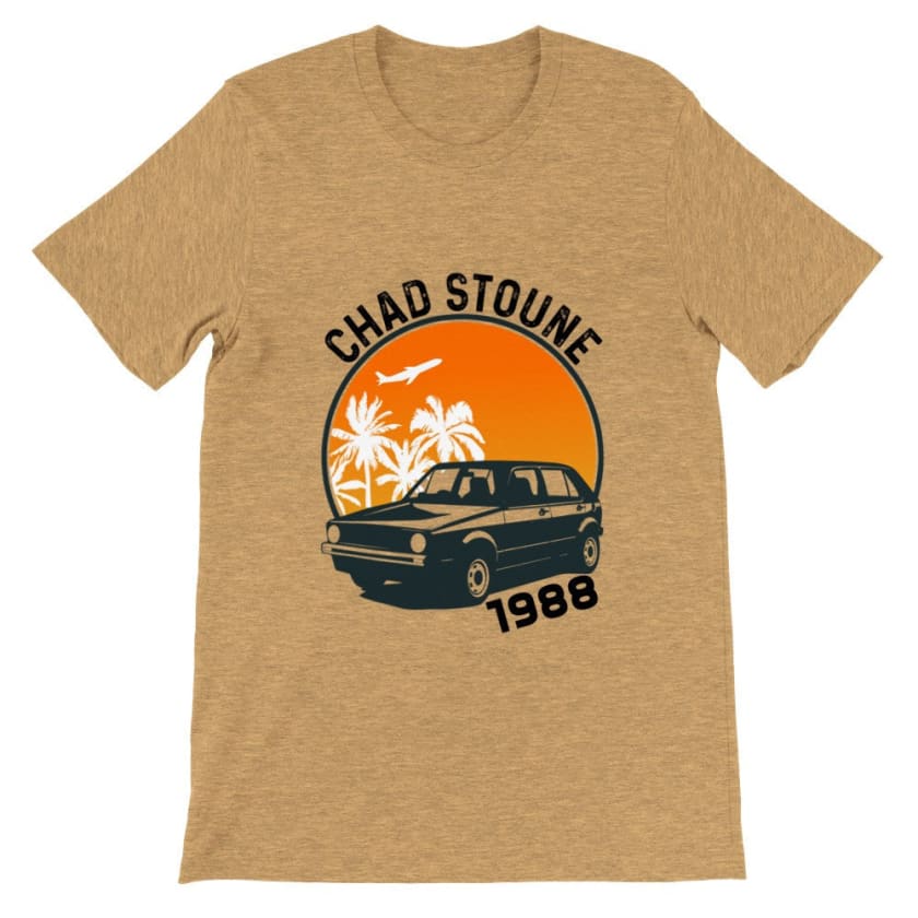 t shirt Maroc chad stoun golf 1988 - Heather Peach / S - 