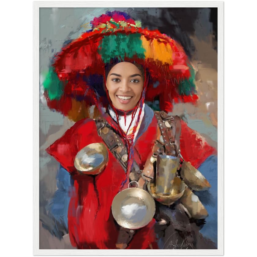 Visage Personnalisé Guerrab Cadeau Poster encadré en bois |